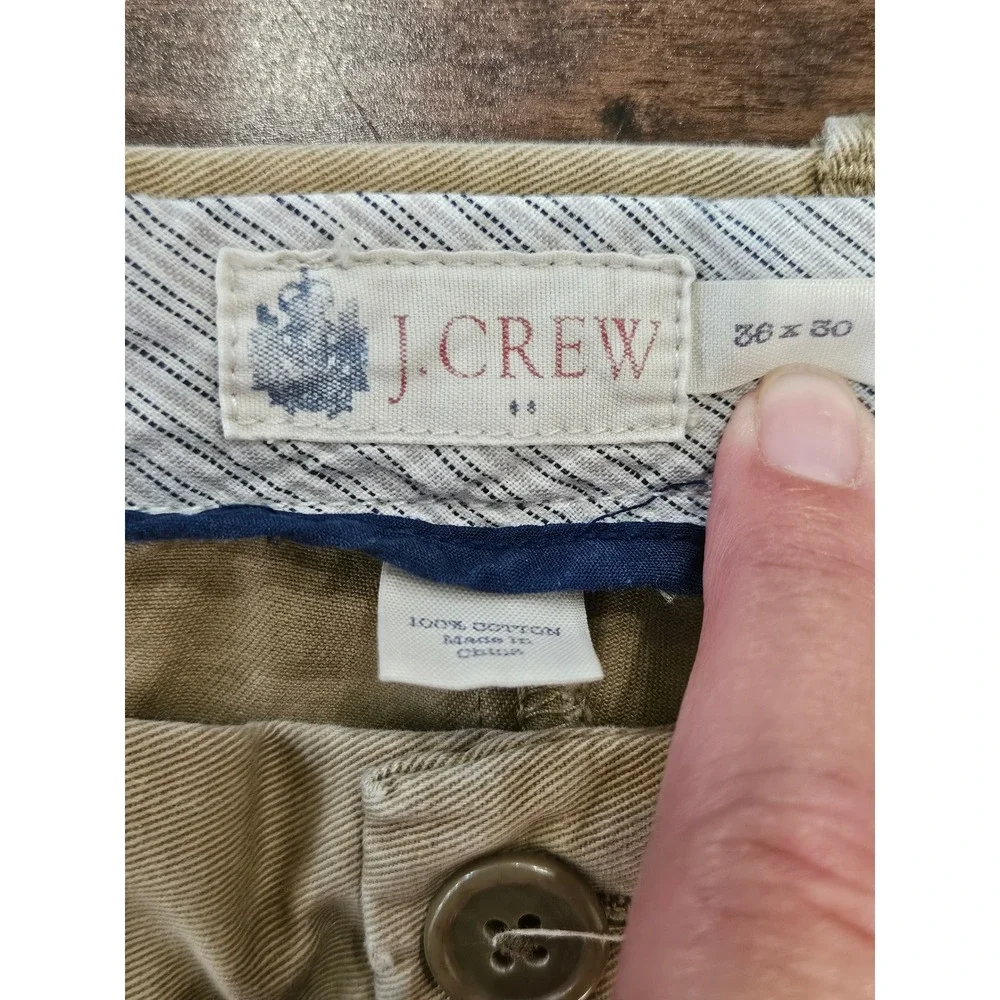 Preppy J.Crew Relaxed Fit Chino Khaki Straight Leg Pants 36x30